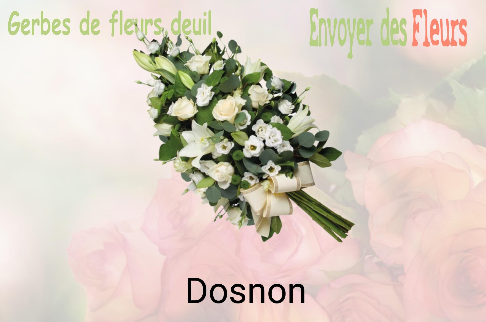 Gerbe de fleurs de deuil livrée à Dosnon
